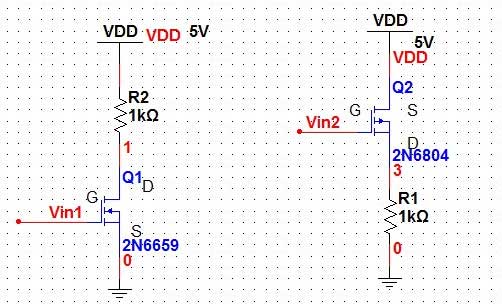 NMOS管与PMOS管用G极控制mos管开关