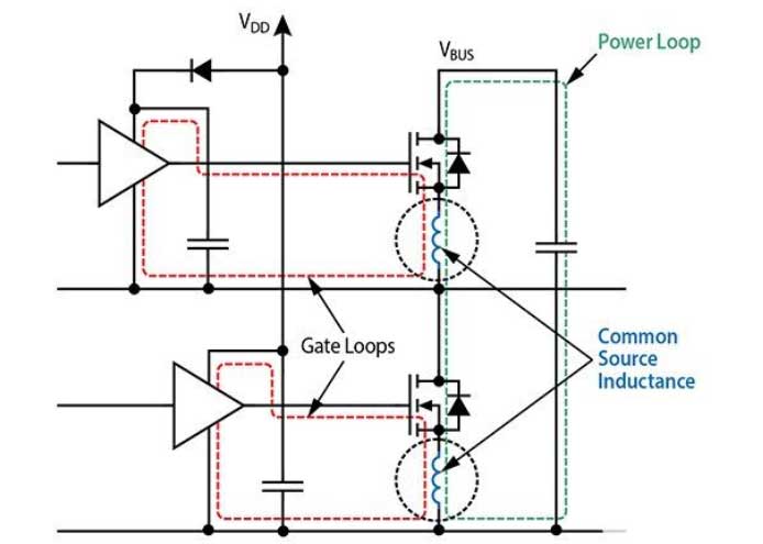 降低MOS场效应管栅极电阻Rg和寄生电感Lg要素及电路图