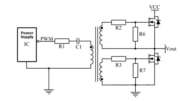 MOS场效应管加速关断可用变压器驱动电路