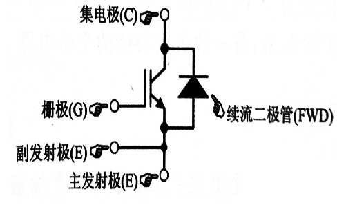 IGBT单管1in1模块内部实际等效电路图-竟业电子